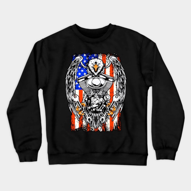 American Biker Crewneck Sweatshirt by Shirtrunner1